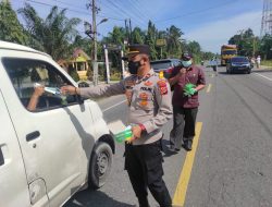 Tiga Pilar Peureulak Barat Gencar Operasi Tertib Masker Pandemi Covid-19