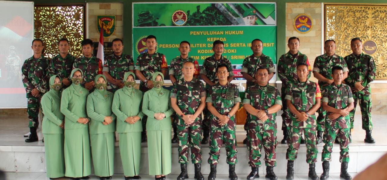Kodim 0402/OKI Terima Penyuluhan Hukum Dari Kumdam II/Sriwijaya | Dinasti News