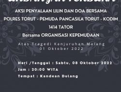 Polres Toraja Utara, Pemuda Pancasila Toraja Utara, Kodim 1414 Tana Toraja, serta Organisasi Kepemudaan Akan Gelar Aksi Penyalaan Lilin dan Doa Bersama