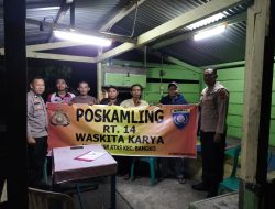 ” Binpolmas ” Sambangi Poskamling RT 14 dan 19 Kelurahan Pasar Atas Bangko.