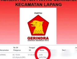KETUA GERINDRA DIANGKAT JADI PANWASCAM LAPANG : DIDUGA PANWASLIH ACEH UTARA CURANG