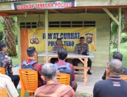 Kapolres Tebo Akbp Fitria Mega.m.Psi Psi Yang Diwakili Oleh Kasat Binmas Akp Sutikno Jum,at Curhat Di Kantin Ibu Era Samping Kantor Polres Tebo