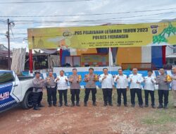 Kapolres Merangin Dampingi Auditor Kepolisian Madya Polda Jambi pada Kunjungan Ke Pos PAM dan Pos Yan Ops Ketupat 2023.