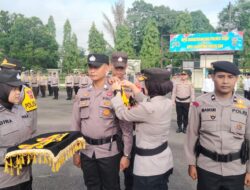 Kapolres Tebo Akbp Fitria Mega M. Psi. Psi Pimpinan Apel Ketua  Satuan Keamanan Lingkungan Louncing Polisi Rw
