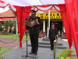AKBP Imam Rachman, S.IK Pimpin Upacara Peringatan Hari Bhayangkara ke 77 Tahun 2023 di Mapolres Sarolangun