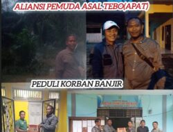 Kades Mengupeh Al Jupri Dan Masyarakat Apresiasi Terhadap Aliansi Pemuda Asal Tebo Pemberian Bantuan Banjir