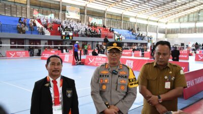 Kapolres Aceh Timur Pantau Pengamanan Cabor Sepak Takraw PON XXI