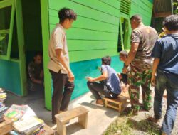 Percepat Renovasi Madrasah Darul Ulum Pemuda Desa Turun Tangan Bantu Satgas TMMD ke 122 Kodim 0420/Sarko
