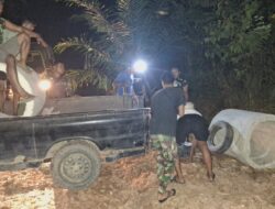 Salut Bahkan Hingga Malam Hari Anggota Satgas TMMD 122 Kodim 0420/Sarko Masih Bekerja di Lokasi TMMD 