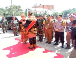 Kapolres Merangin bersama Dandim Dampingi   Tim Wasev Mabesad di Lokasi TMMD ke-122 Kodim 0420/Sarko T.A 2024 di Desa Bedeng Rejo