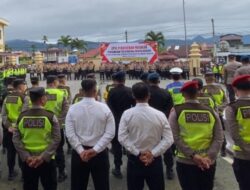 Polres Kerinci Gelar Apel Pergeseran Personel Pengamanan TPS Pilkada Serentak 