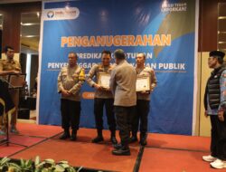 Polres Sarolangun Raih Pengharagaan dari OMBUDSMAN RI Atas Kinerja Penyelenggaraan Pelayanan Publik