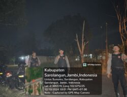 Upaya Menekan Angka Kriminalitas Sat Samapta Polres Sarolangun Laksanakan Patroli Beat Malam Hari