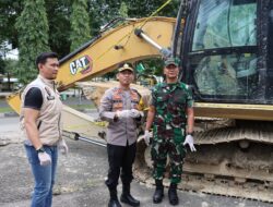 Komitmen Kapolres Merangin Dalam Memberantas PETI, Sebanyak 8 Tersangka Diamankan Dan 1 Unit Alat Berat Disita
