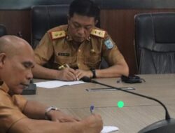 Sekda Ikuti Rakor Persiapan Pelantikan Kepala Daerah Terpilih Secara Zoom Meeting dari Kantor Bupati Merangin