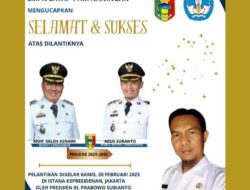 Mengukir Sejarah Baru, Bupati dan Wakil Bupati Tanggamus Dilantik oleh Presiden RI