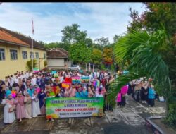 SMP Negeri 4 Polokarto Gelar Pawai Keliling Desa Meriahkan Acara Sekolah