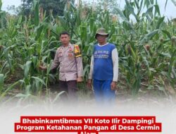 Bhabinkamtibmas Vll Koto Ilir Dampingi Program Ketahanan Pangan Di Desa Cermin Alam