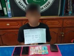 Satresnarkoba Polres Tebo  Tangkap Pengedar  Sabu Di Kec Tengah Ilir