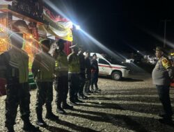 Tetap Siaga Menjelang Lebaran, Babinsa Koramil 420-02/Ma Limun Apel Malam di Pos Pam Lebaran