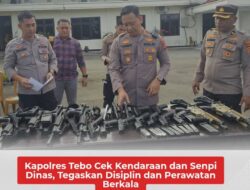 Kapolres Tebo Cek Kendaraan Dan Senpi Dinas, Tegaskan Disiplin Dan Perawatan Berkala