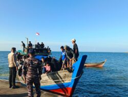 Wujud Sinergitas TNI-Polri dan Pemerintah Daerah, Lanal Dabo Singkep Gelar Pengamanan Bersama di Desa Wisata Pulau Berhala