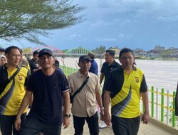 Kapolres Serta Bupati Sarolangun dan Pabung 0420/Sarko Cek Kesiapan dan Keamanan Jalur Lina Pacu Perahu di Sarolangun.