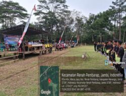 Komsos,Babinsa Koramil 420-07/Sungai Manau Serda Eko Ediyanto hadir dalam rangka turnamen Sepak Bola