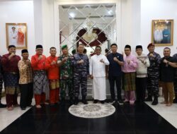 Bangun Harmonisasi dan Sinergitas, Danlanal Dumai Kunjungi Kabupaten Pelalawan