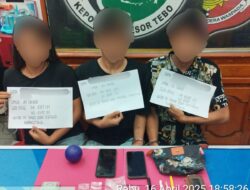 Satresnarkoba Polres Tebo Bekuk Tiga Pengedar Sabu Di Rimbo Bujang,Total Barang  Sabu 10,08  gr