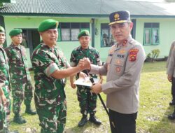 Koramil 420-07/Sei Manau dan Persit KCK Ranting 8 Sambut Hangat Kunjungan Kapolda Jambi