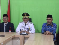 Wabup H A Khafid Ikuti Peringatan Otda XXIX di Balikpapan Secara Zoom Meeting dari Rumah Dinas Bupati Merangin