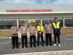 Dir Polairud Polda Kalbar Tinjau Bandara Singkawang Jelang Kunjungan Kerja Kapolri
