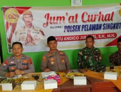 Jum’at Curhat bersama Kapolsek Pelawan Singkut Dihadiri Warga Desa Bukit Talang Mas 