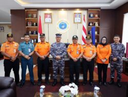 Perkuat Kerjasama dan Sinergi Dalam Operasi Kemanusiaan, Danlanal Dumai Sambut Kunjungan Kepala Kantor SAR Pekanbaru