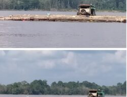 Di Duga Sebuah Rakit Kayu Log Ilegal Bebas Melintas di DAS Kapuas Wilayah Sepauk Yang Luput Dari Pantauan Dan Pengawasan APH.