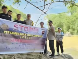 Kapolsek Sepauk IPTU Abdul Hadi Bersama Tim Gencar Lakukan Sosialisasi Larangan PETI