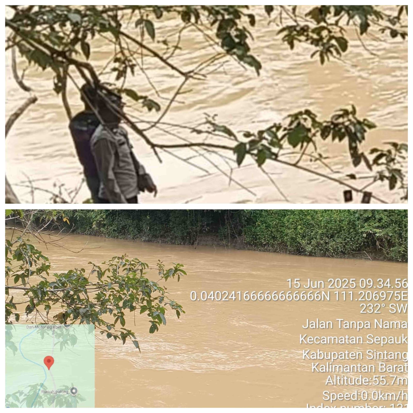 Kapolsek Sepauk Bersama Kanit Reskrim dan Anggotanya Tinjau Lokasi Diduga PETI, Namun Tidak Ditemukan Aktivitas Penambangan Tersebut