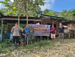 Polsek Sepauk Gandeng Koramil Gelar Patroli Gabungan dan Sosialisasi Stop PETI di Wilayah Rawan Tambang Emas Ilegal