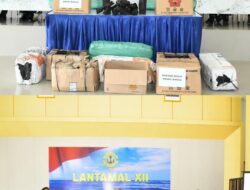 Lantamal XII Gelar Press Conference Penangkapan Dua Kapal Pembawa Arang Bakau Ilegal oleh Tim F1QR