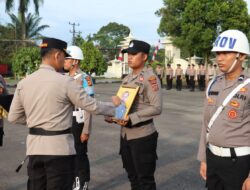 Kapolres Tebo Pimpin Upacara PTDH Personel Polres Tebo