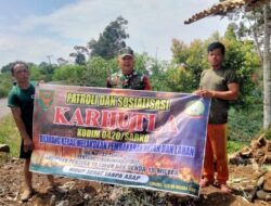 TNI dan Warga Bersinergi Cegah Kebakaran Hutan di Musim Kemarau