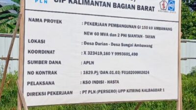 Pelanggaran Terang-Terangan di Proyek PLN Ambawang: Diduga Dibekingi Wartawan, Langgar Etika dan Perpres!