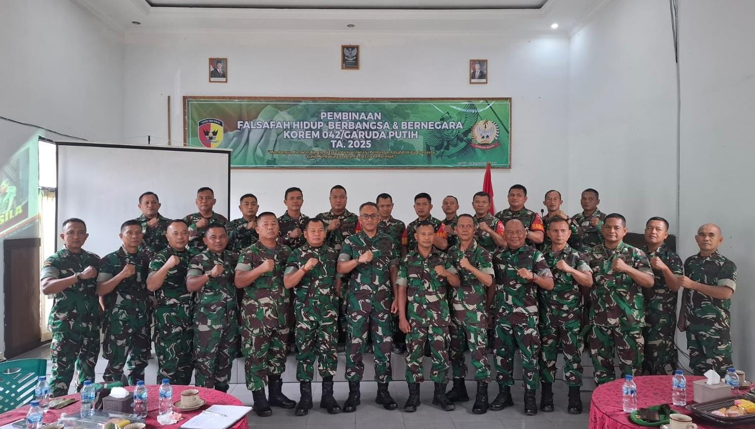 Pasiter Kodim 0420/Sarko Ikuti Kegiatan Pembinaan Falsafah Hidup Berbangsa dan Bernegara