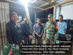 Kegiatan Komsos Malam Koramil 420-07/Sungai Manau Bersama Warga untuk Jaga Keamanan Lingkungan