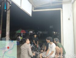 Kanit Binmas bersama anggota melaksanakan Patroli C3 di Wilkum Polsek Leuwidamar