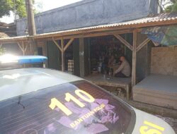 Anggota Polsek Rangkasbitung Polres Lebak Giat Patroli Temui Temui Pemilik Toko Matrial