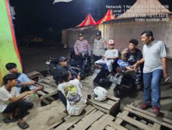 Kapolsek serta Anggota Polsek Warunggunung lakukan apel KKRYD Patroli cegah C3 dan Balapliar malam minggu sampai Dinihari