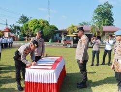 Kapolres Sarolangun, PJU, Kapolsek Jajaran dan Anggota Tandatangan Pakta Integritas Tak Terlibat Judi Online Hingga Narkoba.