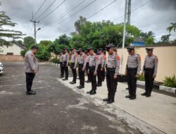 Berikan APP, Kspkt 2 Polsek Warunggunung Polres Lebak Pimpin Apel Pagi Personil Siswa Latja SPN Mandalawangi